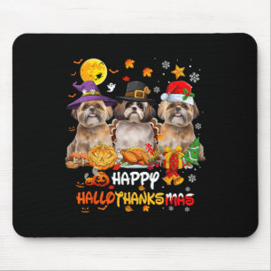 Shih Tzu Dog Happy Halloween Erntedank Merry Ch Mousepad