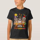 Shih Tzu Dog Happy Halloween Erntedank Merry Ch T-Shirt (Vorderseite)