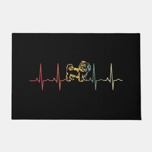 Shih Tzu Dog Heartbeat Fußmatte (Vorderseite)