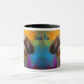 Shih Tzu Dog Impressionistisch Paint Tasse (Zentrum)