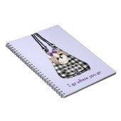 Shih Tzu Dog in einem Beutel-Notebook Notizblock (Rechte Seite)