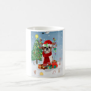 Shih Tzu Dog in Schnee Weihnachten Kaffeetasse