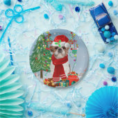 Shih Tzu Dog in Schnee Weihnachten Pappteller (Party)