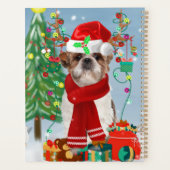 Shih Tzu Dog in Schnee Weihnachten Planer (Rückseite)