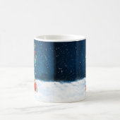 Shih Tzu Dog in Snow mit Weihnachtsgeschenken Kaffeetasse (Mittel)