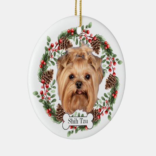 Shih Tzu dog Keramik Ornament (Rechts)