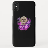 Shih Tzu Dog Lila Rose Blume Blumengeschenk Idee . Case-Mate iPhone Hülle (Rückseite)