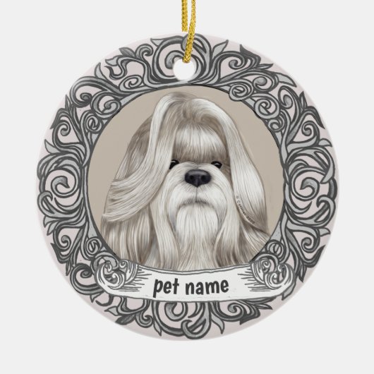 Shih Tzu Dog Love Memory Ornament (Vorne)
