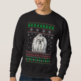 Shih Tzu Dog Lover Ugly Christmas Sweater Xmas Sweatshirt