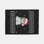 Shih Tzu Dog Lovers Men Women Santa Ugly Xmas Swea Fleecedecke (Vorderseite (Horizontal))