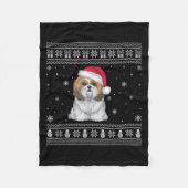 Shih Tzu Dog Lovers Men Women Santa Ugly Xmas Swea Fleecedecke (Vorderseite)