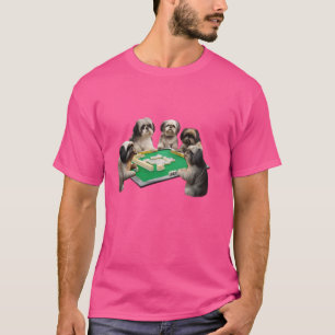 Shih Tzu Dog Mahjong Funny T - Shirt Dog Letter Me