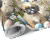 Shih Tzu Dog mit Ostereier Urlaub Geschenkpapier (Rolleneckpunkt)