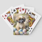 Shih Tzu Dog mit Ostereier Urlaub Spielkarten (Rückseite)