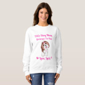 Shih Tzu Dog Mom Belongs To Me Pink Paws & Hearts  Sweatshirt (Vorne ganz)