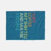 Shih Tzu Dog Owner Coffee Lovers Funny Quote Vinta Fleecedecke (Vorderseite (Horizontal))