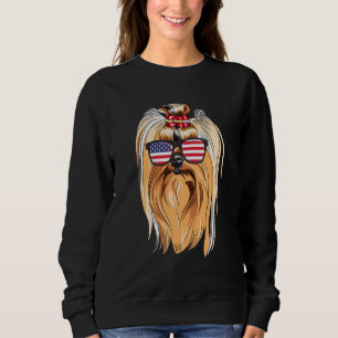 Shih Tzu Dog Patriotic USA 4. Juli American Cu Sweatshirt