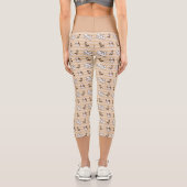 shih tzu dog pattern capri leggings (Rückseite)