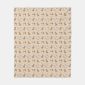 shih tzu dog pattern fleecedecke (Vorderseite)
