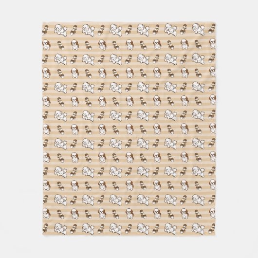shih tzu dog pattern fleecedecke (Vorderseite)