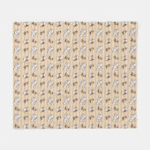shih tzu dog pattern fleecedecke (Vorderseite (Horizontal))