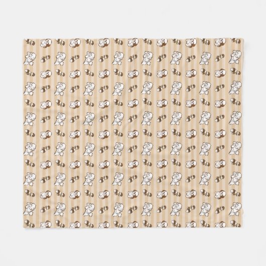 shih tzu dog pattern fleecedecke (Vorderseite (Horizontal))