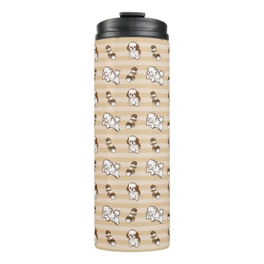 shih tzu dog pattern thermosbecher (Vorderseite)