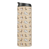 shih tzu dog pattern thermosbecher (Nach rechts gedreht)