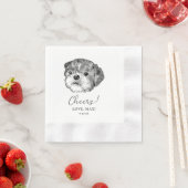 Shih Tzu Dog Personalisiert Cheers Napkins Serviette (Beispiel)
