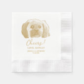 Shih Tzu Dog Personalisiert Cheers Napkins Serviette (Vorderseite)