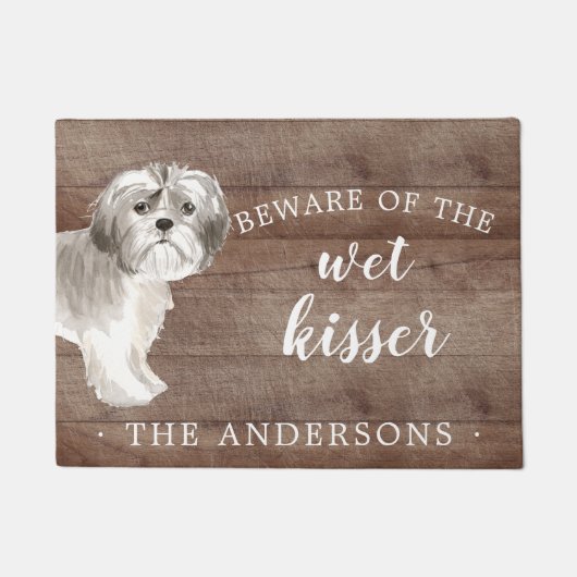 Shih tzu.Dog Personalisiert Dog Mat Fußmatte (Vorderseite)