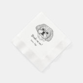 Shih Tzu Dog Personalisiert Drink on Me Napkins Serviette (Ecke)