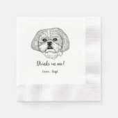 Shih Tzu Dog Personalisiert Drink on Me Napkins Serviette (Vorderseite)