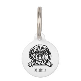 shih tzu dog personalisiert name tag haustiermarke