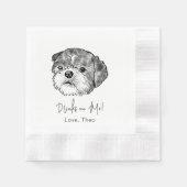 Shih Tzu Dog Personalisiert trinken Serviette (Vorderseite)