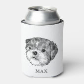 Shih Tzu Dog Personalisiert Zeichnend Hand Dosenkühler (Kanne Vorderseite)