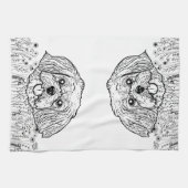 Shih Tzu Dog Personalisiert Zeichnend Hand Geschirrtuch (Horizontal)