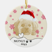 Shih Tzu Dog Personalisiert Zeichnend Hand Keramik Ornament (Vorne)