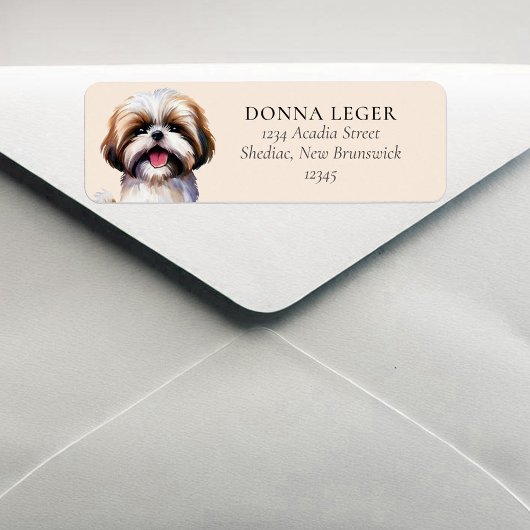Shih Tzu Dog Personalisierte Adresse
