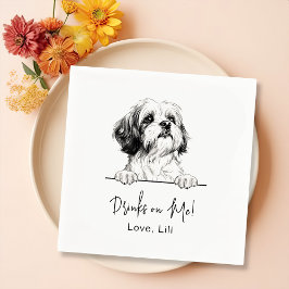 Shih Tzu Dog Personalisierte Getränke auf mir Serviette
