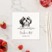 Shih Tzu Dog Personalisierte Getränke auf mir Serviette (Beispiel)