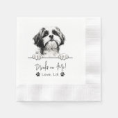 Shih Tzu Dog Personalisierte Getränke Serviette (Vorderseite)