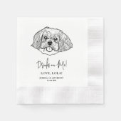 Shih Tzu Dog Personalisierte Getränke Serviette (Vorderseite)