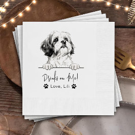 Shih Tzu Dog Personalisierte Getränke Serviette