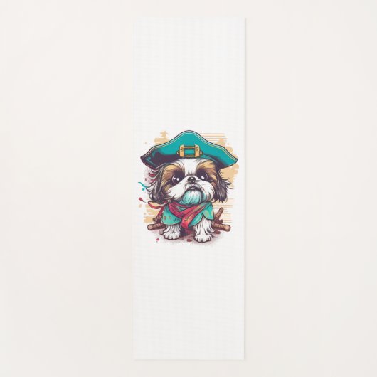 Shih Tzu Dog Pirate Yogamatte (Vorderseite)