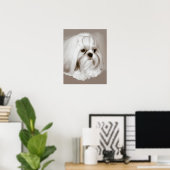 Shih Tzu Dog Portrait Poster (Heimbüro)