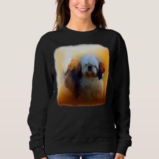 Shih Tzu Dog Portrait Sweatshirt (Vorderseite)