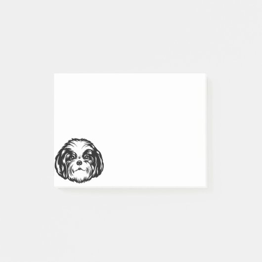 Shih Tzu Dog Post-it Klebezettel (Vorderseite)