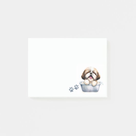 Shih Tzu Dog Post-it Klebezettel (Vorderseite)