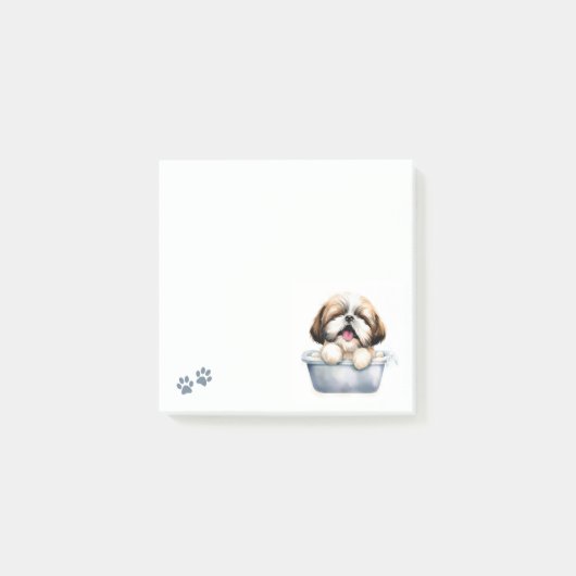 Shih Tzu Dog Post-it Klebezettel (Vorderseite)